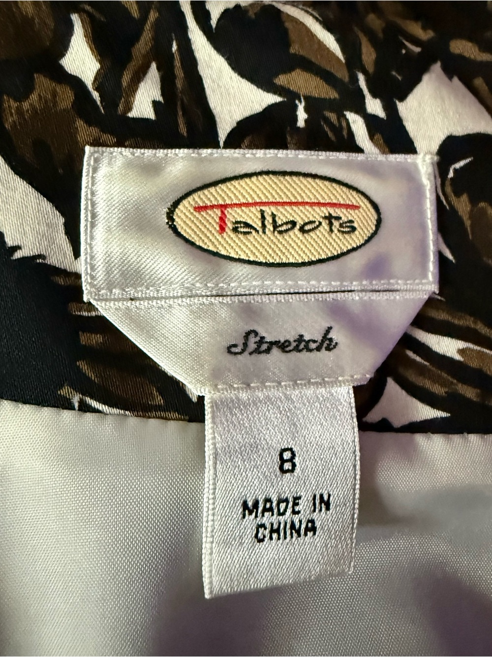 Talbots Black and Brown Floral Sheath Dress - Picture 2 of 8